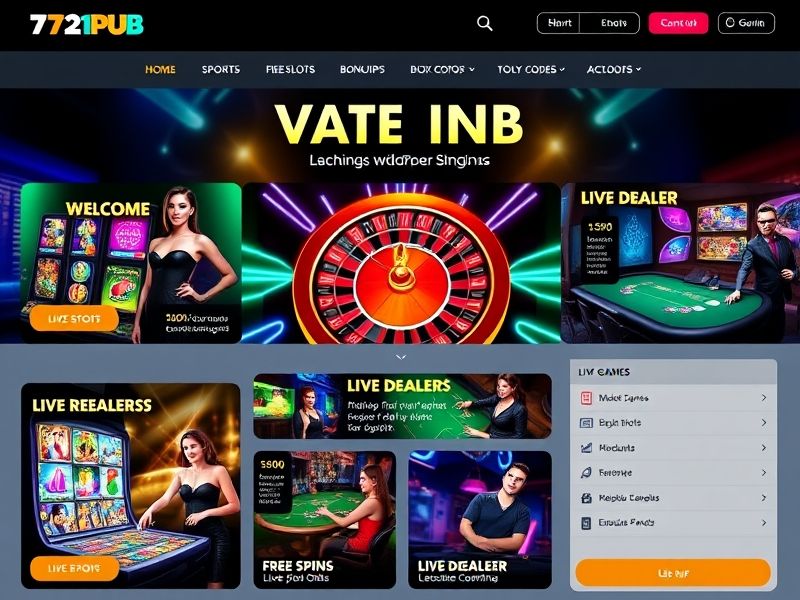 Official promotional site for 772 pub.com - your trusted online gambling destination offering sports betting, casino games, live dealer experiences, poker tournaments, and exclusive bonuses.